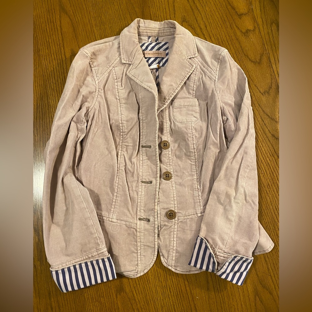 Size 00 Pilcro and the Letterpress Corduroy Peplum Blazer